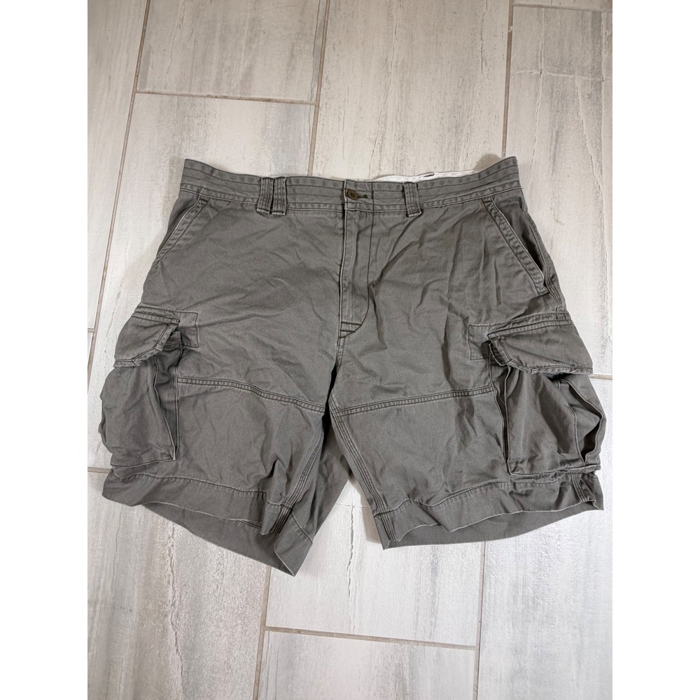 Polo Ralph Lauren Mens 42 Cargo Shorts Olive Grey Cotton Twill Multi Pocket